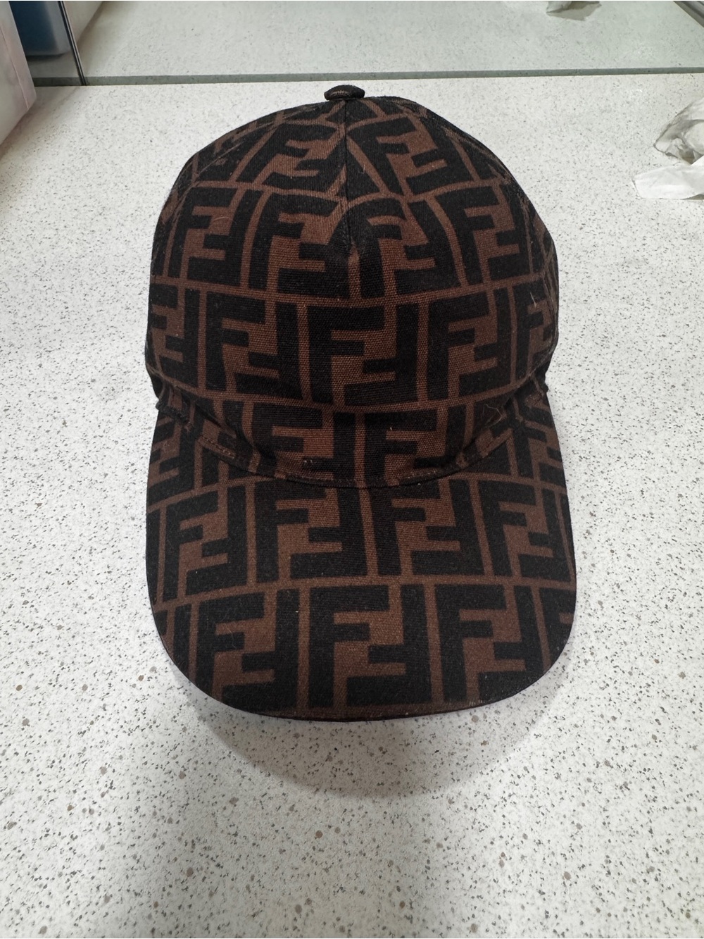 Fendi Brown & Black Logo Cap
